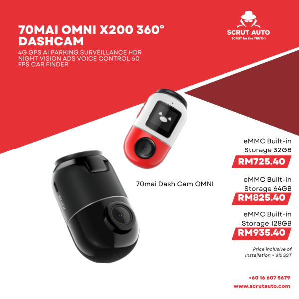 70mai Omni X200 360° 4G Dash Cam - SCRUT Auto